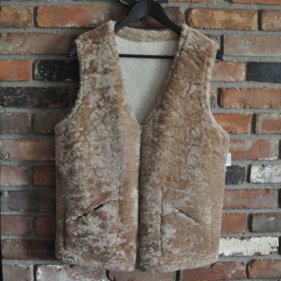 Vintage Handmade Shearling Sheepskin Leather Wool Western Vest Australia M - Picture 5 of 7